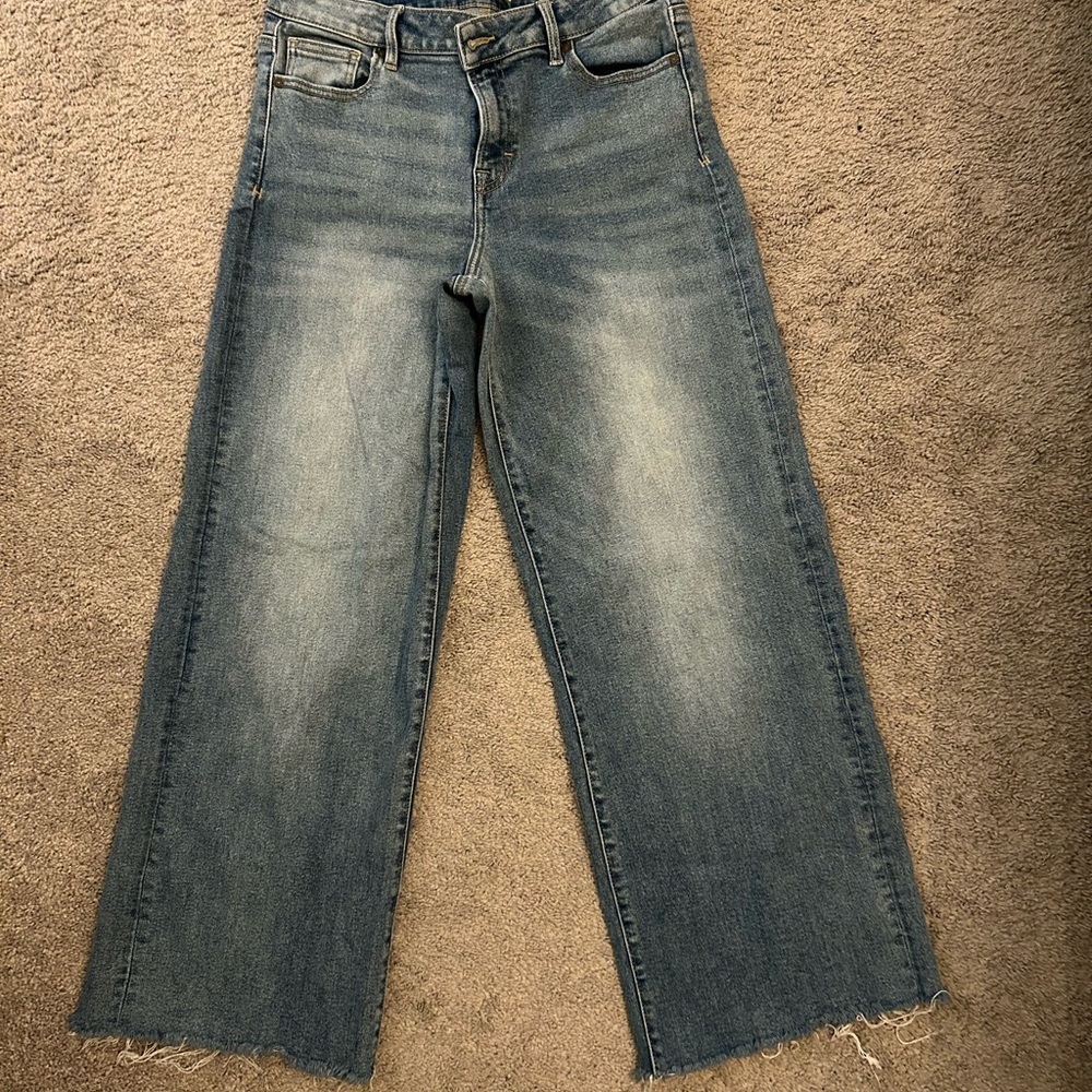 Hidden Wide Leg Jeans | True Mid-Rise | Raw Hem | 30” Inseam